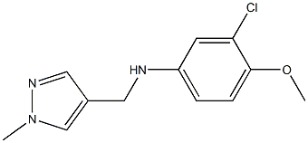 3-chloro-4-methoxy-N-[(1-methyl-1H-pyrazol-4-yl)methyl]aniline 结构式