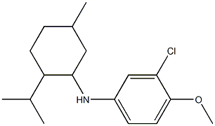 3-chloro-4-methoxy-N-[5-methyl-2-(propan-2-yl)cyclohexyl]aniline 结构式