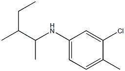 3-chloro-4-methyl-N-(3-methylpentan-2-yl)aniline 结构式