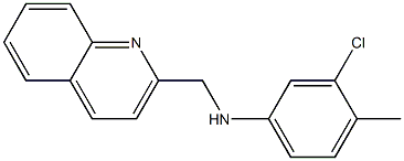 3-chloro-4-methyl-N-(quinolin-2-ylmethyl)aniline 结构式