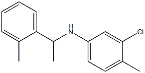 3-chloro-4-methyl-N-[1-(2-methylphenyl)ethyl]aniline 结构式