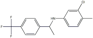 3-chloro-4-methyl-N-{1-[4-(trifluoromethyl)phenyl]ethyl}aniline 结构式