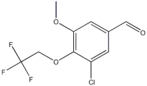 3-chloro-5-methoxy-4-(2,2,2-trifluoroethoxy)benzaldehyde 结构式