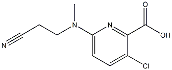 3-chloro-6-[(2-cyanoethyl)(methyl)amino]pyridine-2-carboxylic acid 结构式