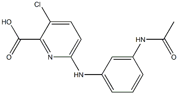 3-chloro-6-[(3-acetamidophenyl)amino]pyridine-2-carboxylic acid 结构式