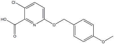 3-chloro-6-[(4-methoxyphenyl)methoxy]pyridine-2-carboxylic acid 结构式