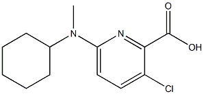 3-chloro-6-[cyclohexyl(methyl)amino]pyridine-2-carboxylic acid 结构式