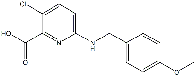 3-chloro-6-{[(4-methoxyphenyl)methyl]amino}pyridine-2-carboxylic acid 结构式