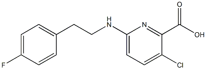 3-chloro-6-{[2-(4-fluorophenyl)ethyl]amino}pyridine-2-carboxylic acid 结构式