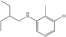 3-chloro-N-(2-ethylbutyl)-2-methylaniline 结构式