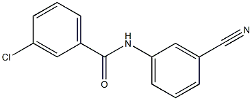 3-chloro-N-(3-cyanophenyl)benzamide 结构式