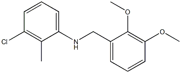 3-chloro-N-[(2,3-dimethoxyphenyl)methyl]-2-methylaniline 结构式