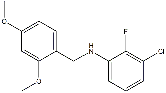 3-chloro-N-[(2,4-dimethoxyphenyl)methyl]-2-fluoroaniline 结构式