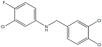 3-chloro-N-[(3,4-dichlorophenyl)methyl]-4-fluoroaniline 结构式