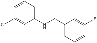 3-chloro-N-[(3-fluorophenyl)methyl]aniline 结构式