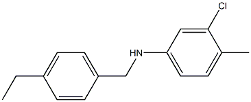 3-chloro-N-[(4-ethylphenyl)methyl]-4-methylaniline 结构式