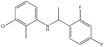 3-chloro-N-[1-(2,4-difluorophenyl)ethyl]-2-methylaniline 结构式