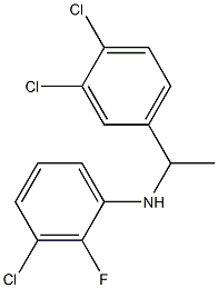 3-chloro-N-[1-(3,4-dichlorophenyl)ethyl]-2-fluoroaniline 结构式