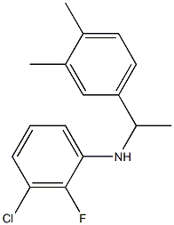 3-chloro-N-[1-(3,4-dimethylphenyl)ethyl]-2-fluoroaniline 结构式