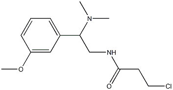 3-chloro-N-[2-(dimethylamino)-2-(3-methoxyphenyl)ethyl]propanamide 结构式