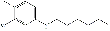 3-chloro-N-hexyl-4-methylaniline 结构式