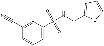 3-cyano-N-(2-furylmethyl)benzenesulfonamide 结构式