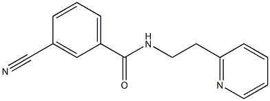 3-cyano-N-(2-pyridin-2-ylethyl)benzamide 结构式