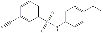 3-cyano-N-(4-ethylphenyl)benzene-1-sulfonamide 结构式