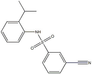 3-cyano-N-[2-(propan-2-yl)phenyl]benzene-1-sulfonamide 结构式