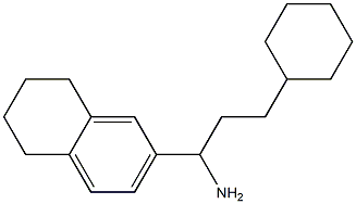 3-cyclohexyl-1-(5,6,7,8-tetrahydronaphthalen-2-yl)propan-1-amine 结构式