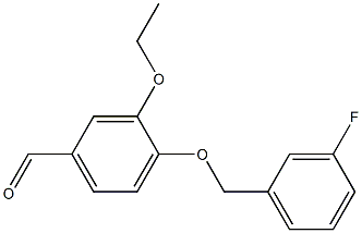 3-ethoxy-4-[(3-fluorophenyl)methoxy]benzaldehyde 结构式