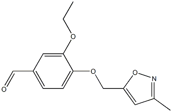 3-ethoxy-4-[(3-methyl-1,2-oxazol-5-yl)methoxy]benzaldehyde 结构式