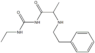 3-ethyl-1-{2-[(2-phenylethyl)amino]propanoyl}urea 结构式