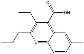 3-ethyl-6-methyl-2-propylquinoline-4-carboxylic acid 结构式