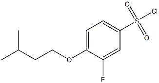 3-fluoro-4-(3-methylbutoxy)benzene-1-sulfonyl chloride 结构式