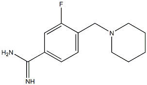 3-fluoro-4-(piperidin-1-ylmethyl)benzenecarboximidamide 结构式