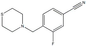 3-fluoro-4-(thiomorpholin-4-ylmethyl)benzonitrile 结构式