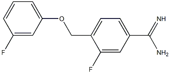 3-fluoro-4-[(3-fluorophenoxy)methyl]benzenecarboximidamide 结构式