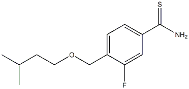 3-fluoro-4-[(3-methylbutoxy)methyl]benzene-1-carbothioamide 结构式