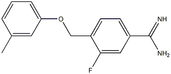 3-fluoro-4-[(3-methylphenoxy)methyl]benzenecarboximidamide 结构式