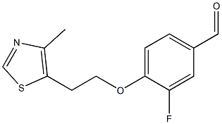3-fluoro-4-[2-(4-methyl-1,3-thiazol-5-yl)ethoxy]benzaldehyde 结构式