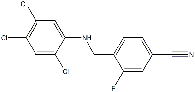 3-fluoro-4-{[(2,4,5-trichlorophenyl)amino]methyl}benzonitrile 结构式