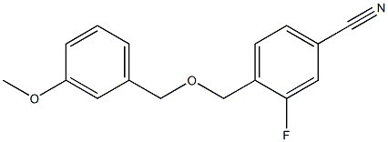 3-fluoro-4-{[(3-methoxybenzyl)oxy]methyl}benzonitrile 结构式