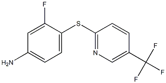 3-fluoro-4-{[5-(trifluoromethyl)pyridin-2-yl]sulfanyl}aniline 结构式