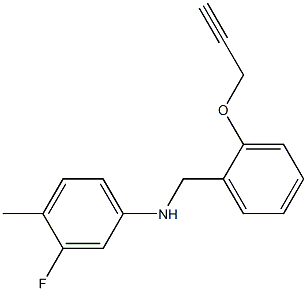 3-fluoro-4-methyl-N-{[2-(prop-2-yn-1-yloxy)phenyl]methyl}aniline 结构式