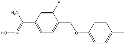 3-fluoro-N'-hydroxy-4-[(4-methylphenoxy)methyl]benzenecarboximidamide 结构式