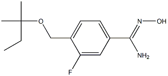 3-fluoro-N'-hydroxy-4-{[(2-methylbutan-2-yl)oxy]methyl}benzene-1-carboximidamide 结构式