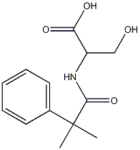 3-hydroxy-2-(2-methyl-2-phenylpropanamido)propanoic acid 结构式