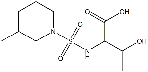 3-hydroxy-2-{[(3-methylpiperidine-1-)sulfonyl]amino}butanoic acid 结构式