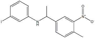 3-iodo-N-[1-(4-methyl-3-nitrophenyl)ethyl]aniline 结构式